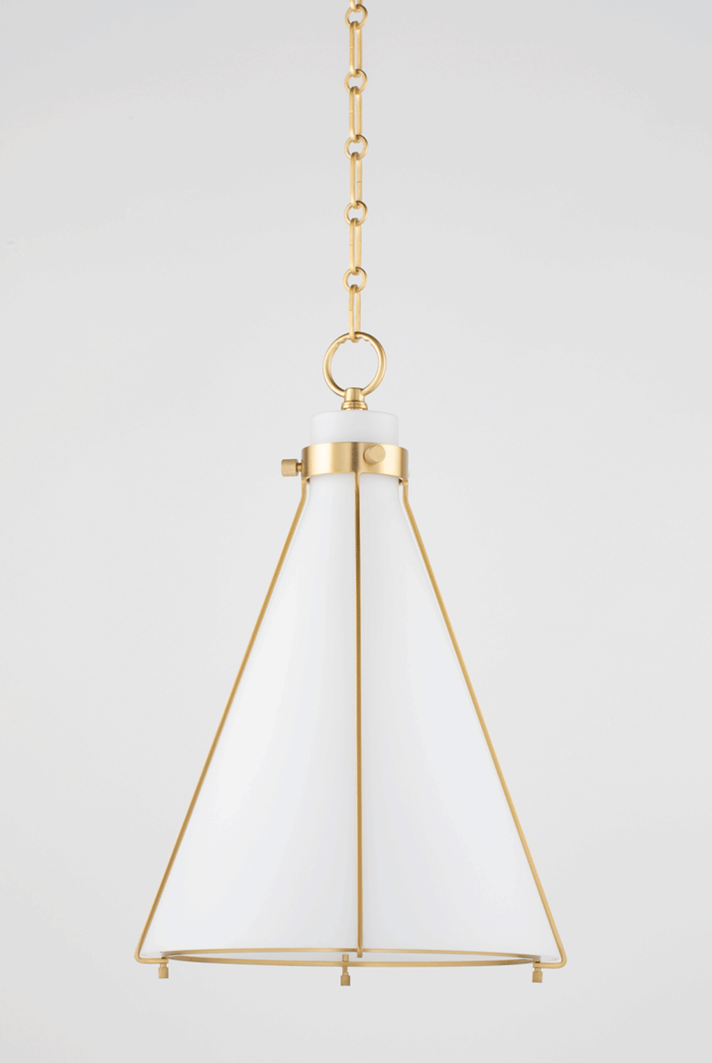 Eldridge 1 Light Pendant, Aged Bronze Body, Opal Shade