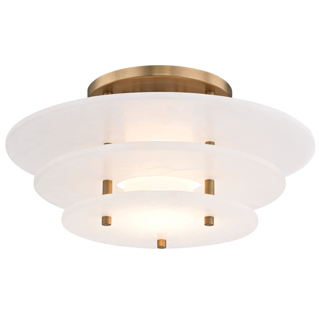 Preview image for Gatsby Led Flush Mount, Aged Bronze Body, 15.75"