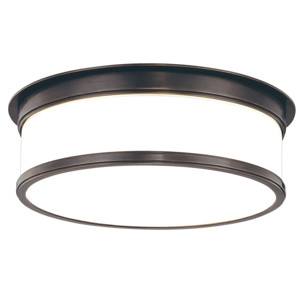 Preview image for Geneva 3 Light Flush Mount, Old Bronze Body, Opal Glossy Shade