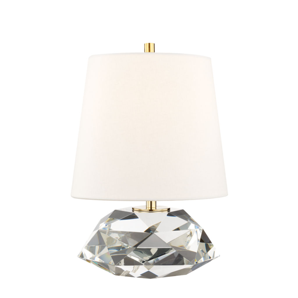 Preview image for Henley 1 Light Small Table Lamp, Aged Bronze Body, Off-White Shade