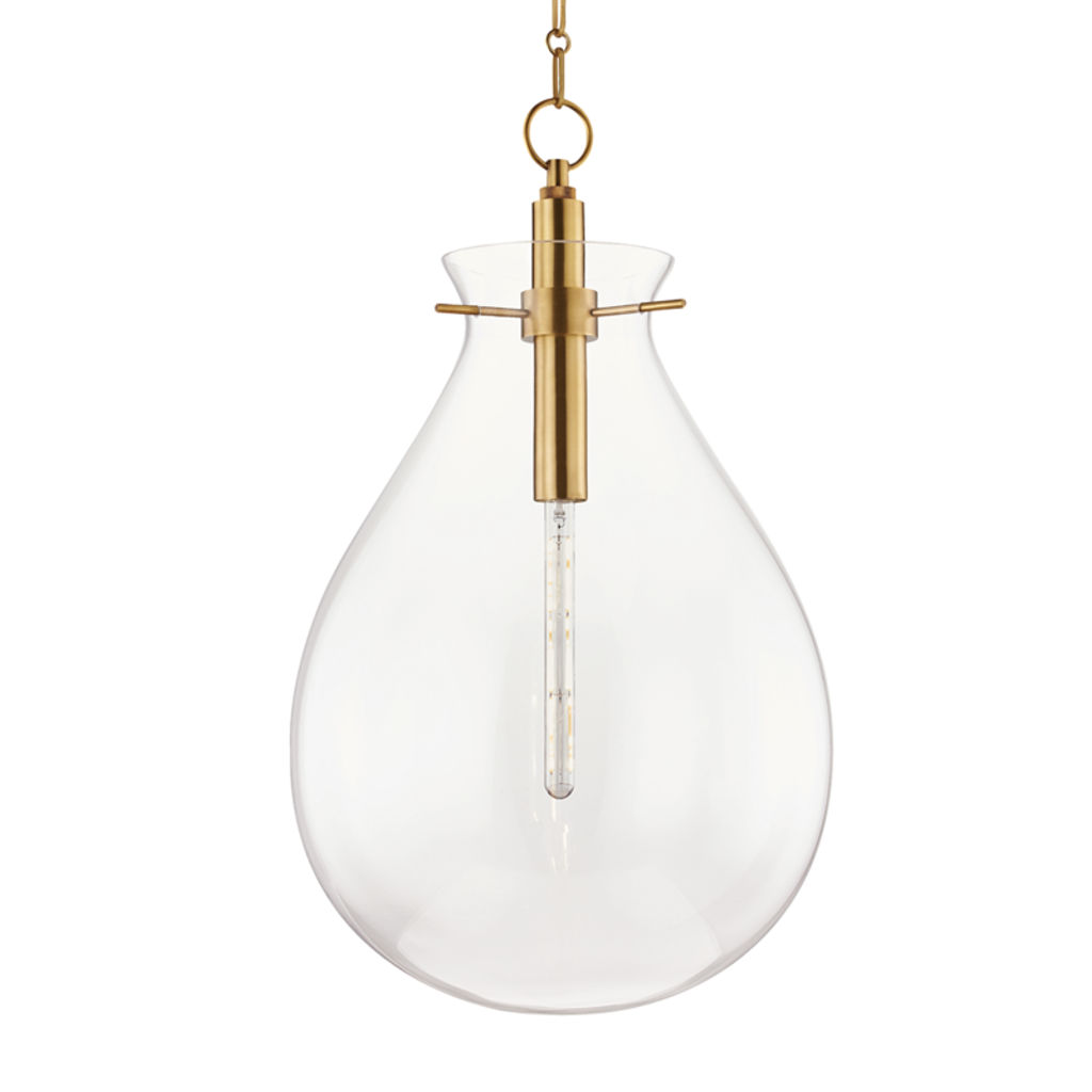 Preview image for Ivy 1 Light Large Pendant, Aged Bronze Body, Clear Shade