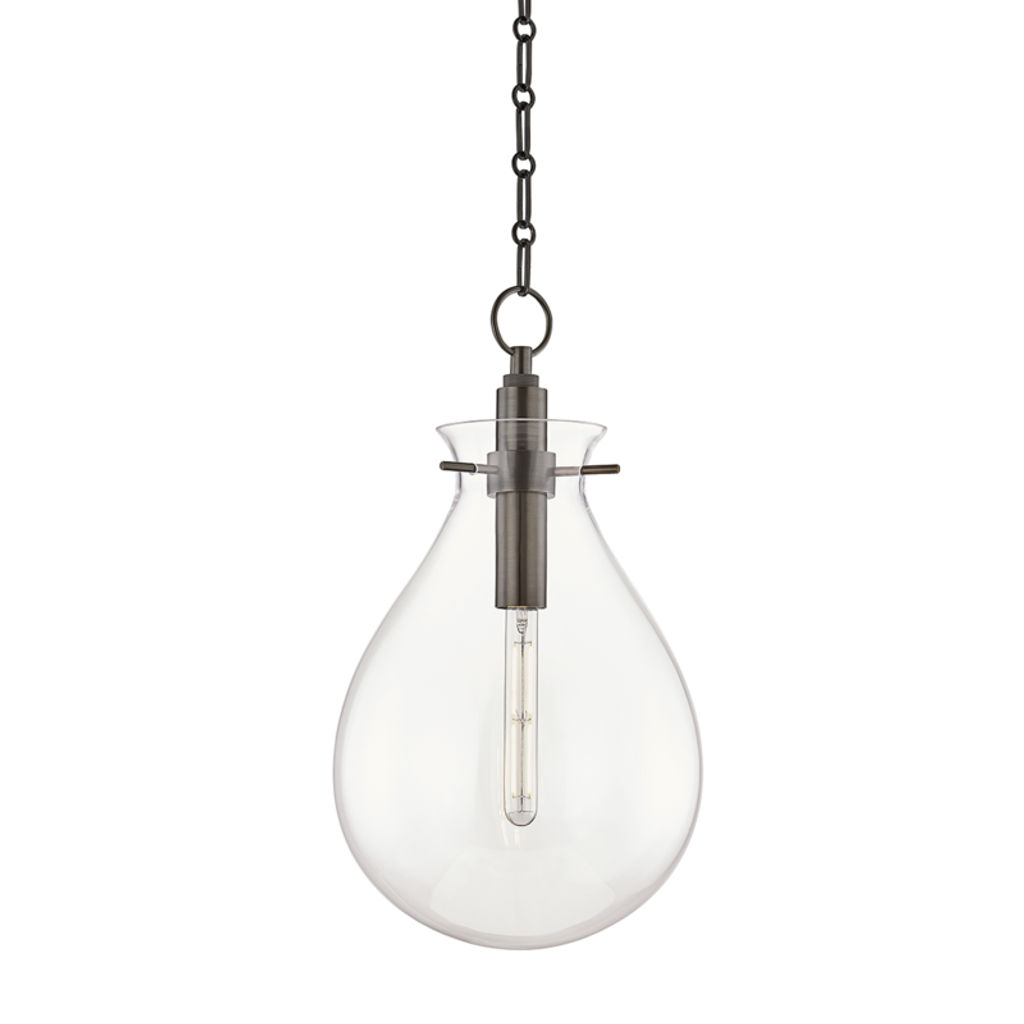 Preview image for Ivy 1 Light Medium Pendant, Old Bronze Body, Clear Shade