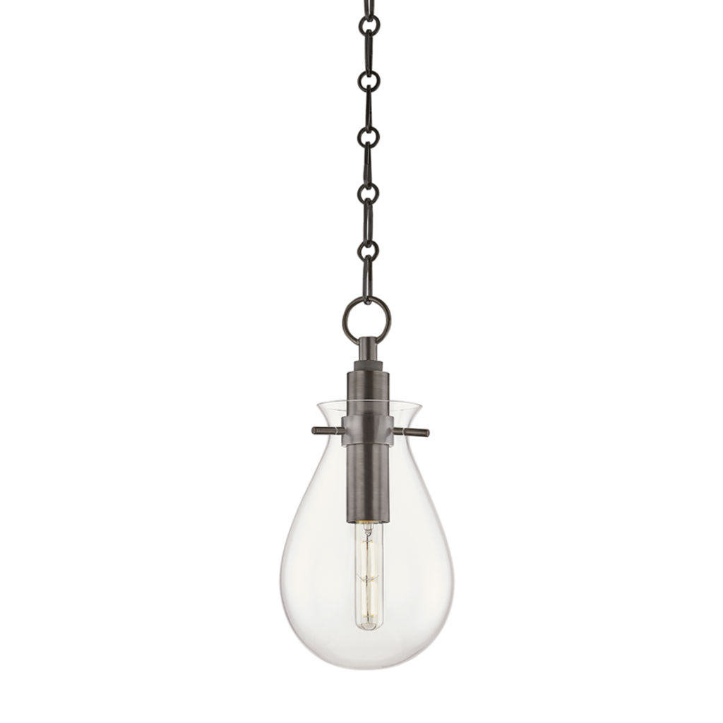 Preview image for Ivy 1 Light Small Pendant, Old Bronze Body, Clear Shade