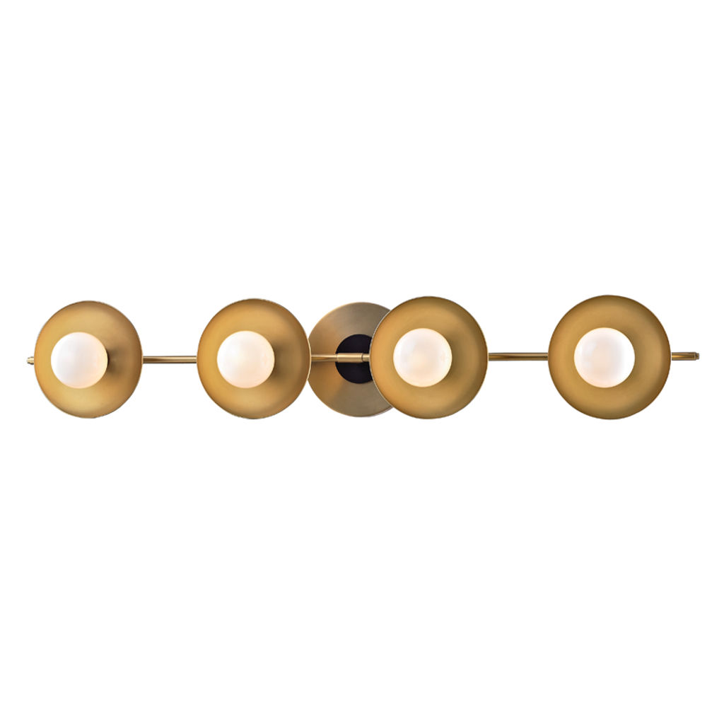 Preview image for Julien 4 Light Bath Bracket, Aged Bronze Body, Opal Matte Shade