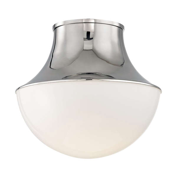 Lettie Large Led Flush Mount, Polished Nickel