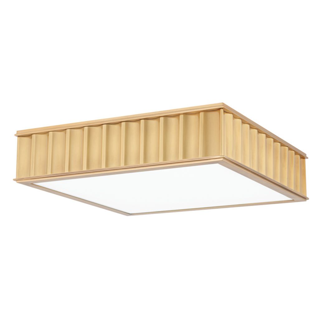 Preview image for Middlebury 3 Light Flush Mount, Aged Bronze Body, Frosted Shade