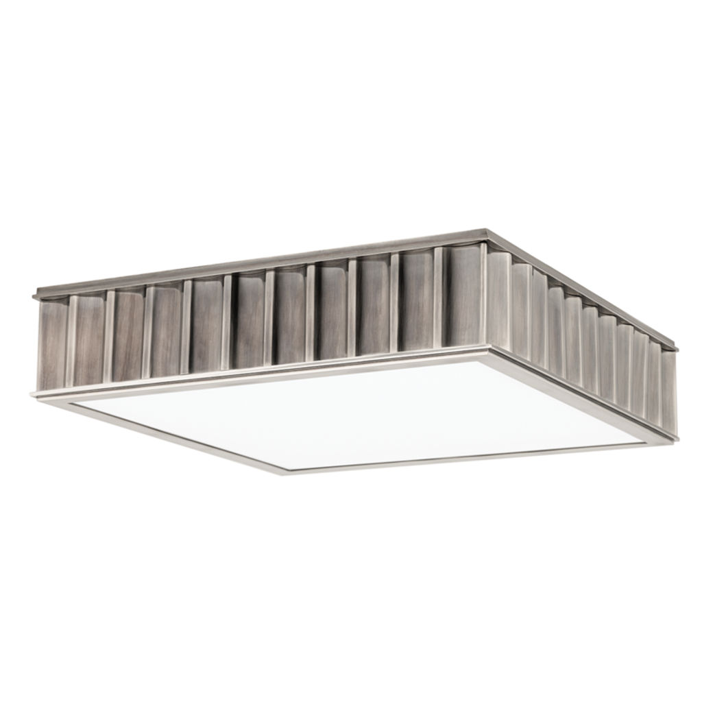 Preview image for Middlebury 3 Light Flush Mount, Historic Nickel Body, Frosted Shade