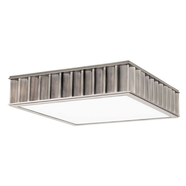 Middlebury 3 Light Flush Mount, Historic Nickel Body, Frosted Shade