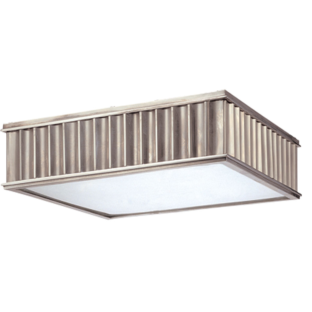 Middlebury 3 Light Flush Mount, Historic Nickel Body, Frosted Shade