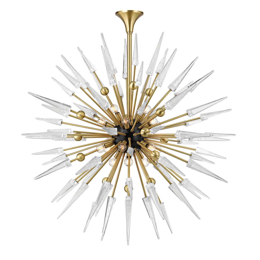 Preview image for Sparta 18 Light Chandelier, Aged Bronze Body, Clear Shade