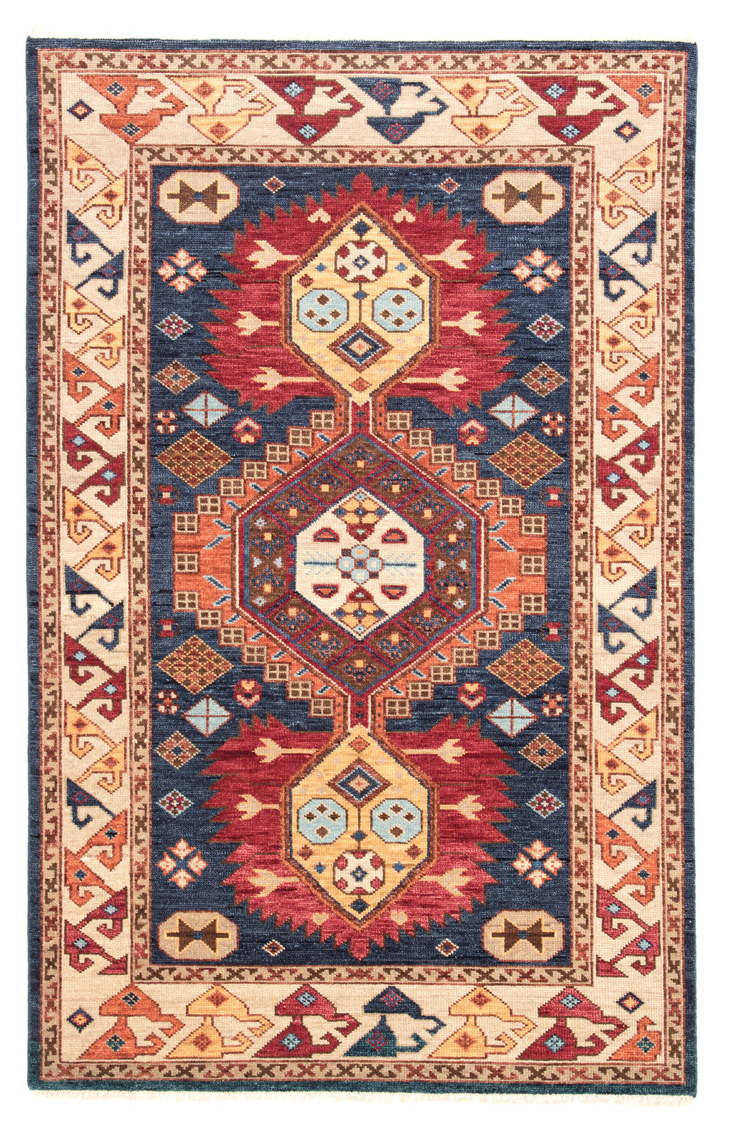 Artemis By Jaipur Living Karter Hand-Knotted Medallion Blue/ Red Area Rug (8'X10')