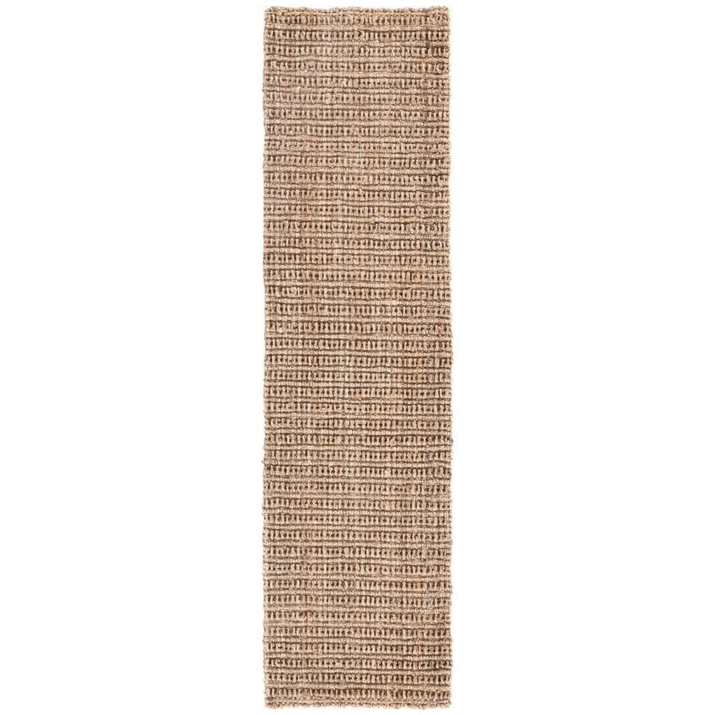 Achelle Natural Solid Taupe Runner Rug (2'6"X9')