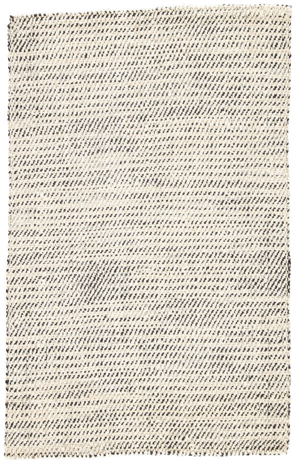Almand Natural Solid White/ Black Area Rug (8'X10')