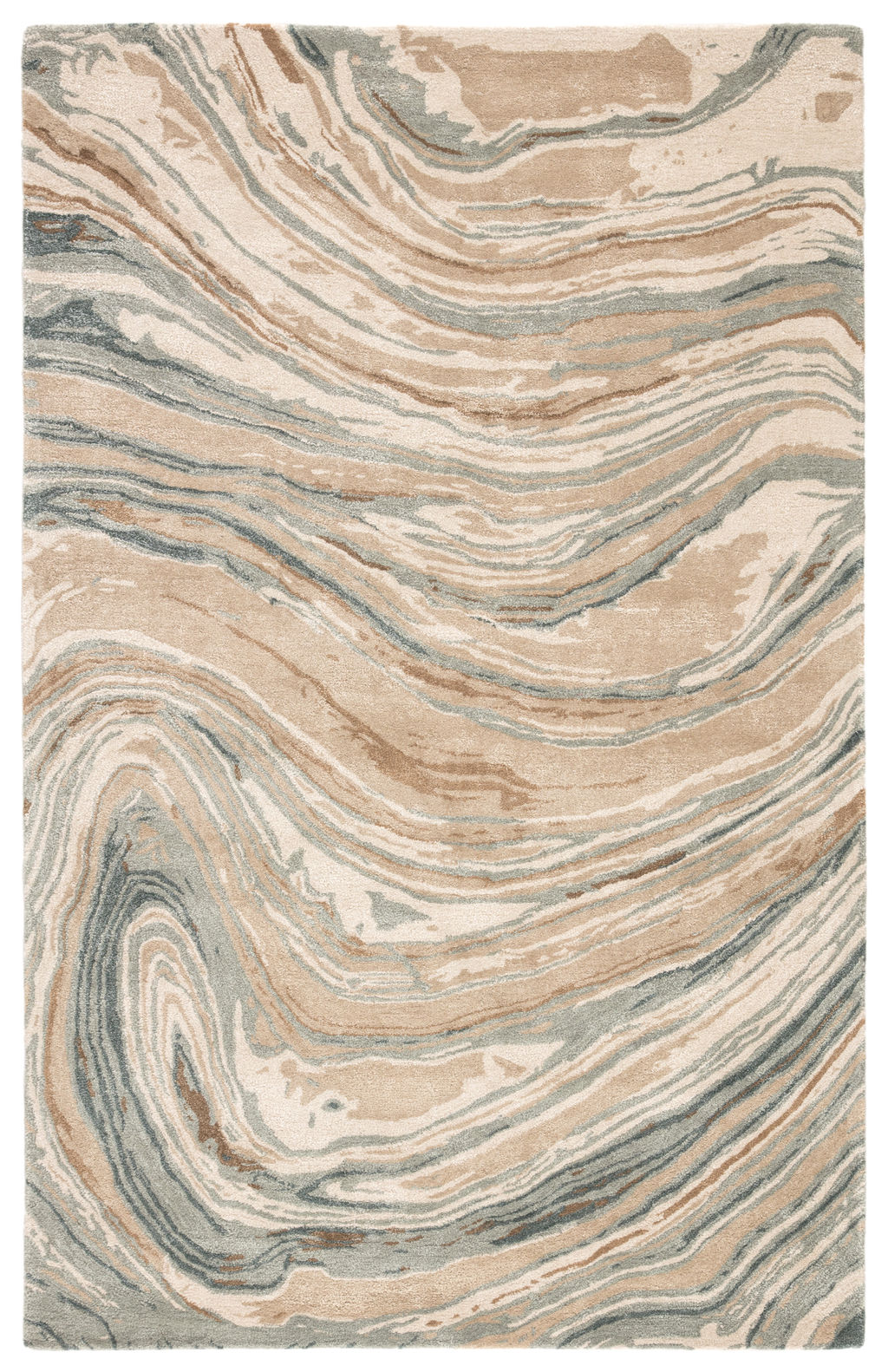 Preview image for Atha Handmade Abstract Tan/ Gray Area Rug (8'X11')