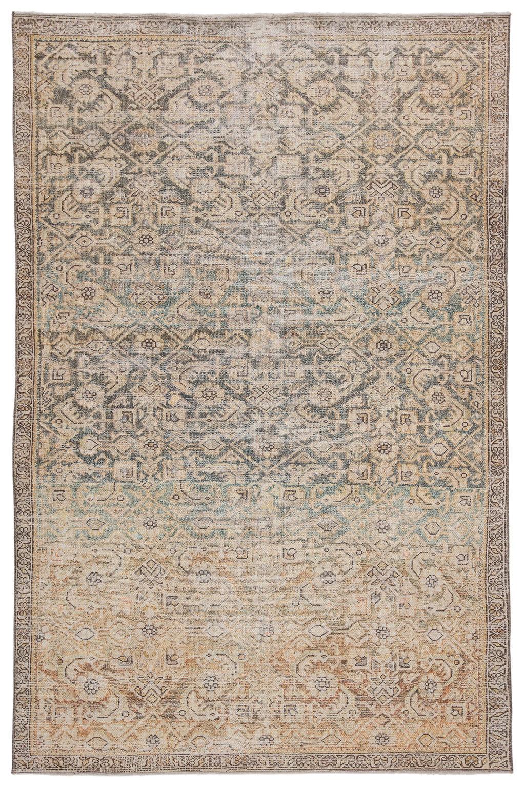 Preview image for Atkins Trellis Gold/ Green Area Rug (7'10"X9'10")
