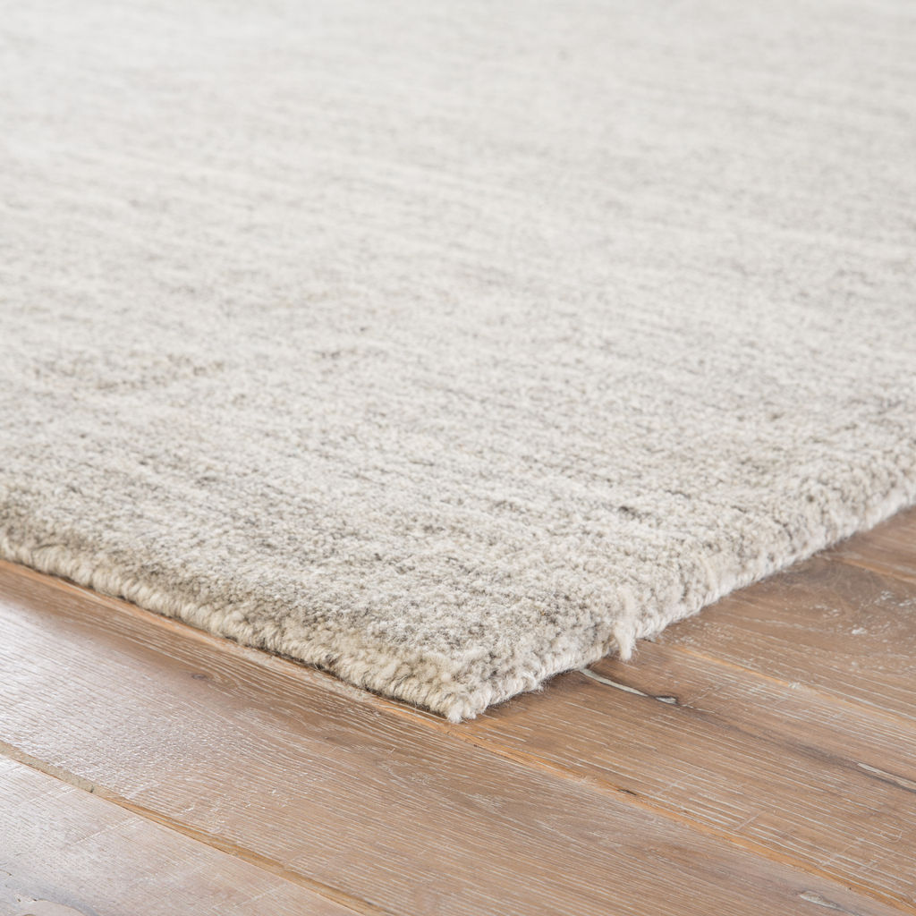 Beecher Handmade Solid Beige/ Gray Area Rug (5'X8')