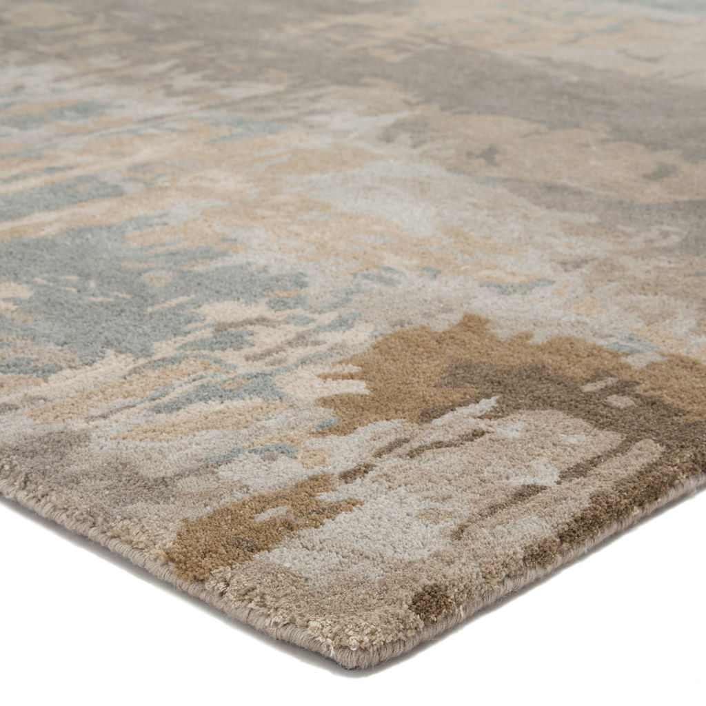 Benna Handmade Abstract Brown/ Gray Area Rug (8'X11')