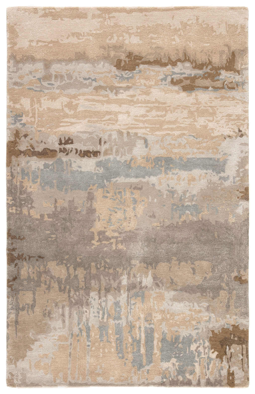 Preview image for Benna Handmade Abstract Brown/ Gray Area Rug (8'X11')