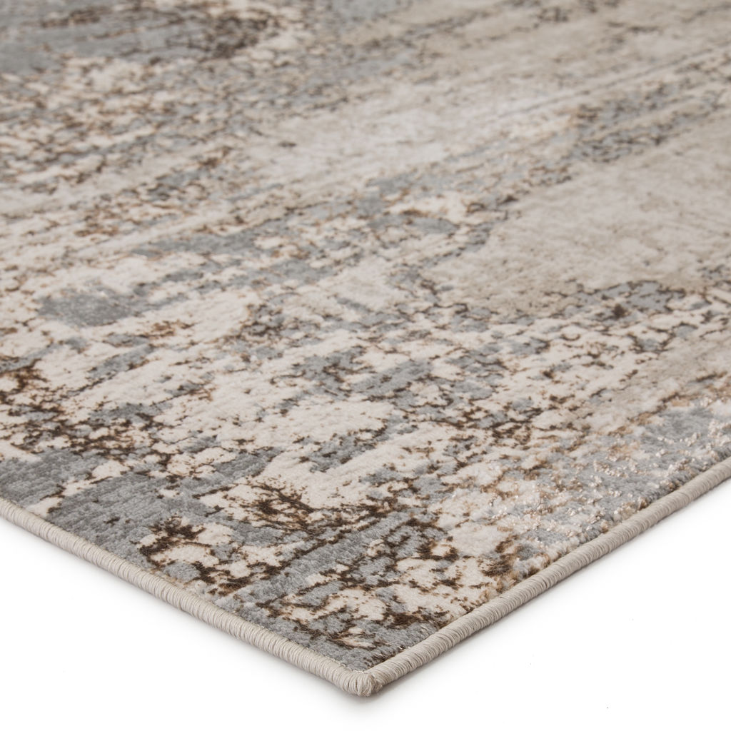 Abstract Gray/ Taupe Area Rug (7'10"X10'6")