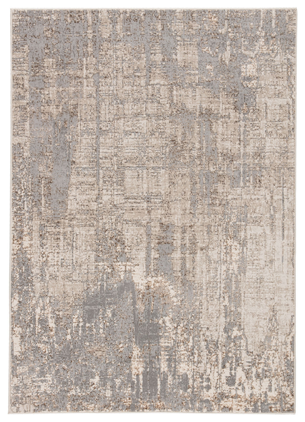 Abstract Gray/ Taupe Area Rug (7'10"X10'6")