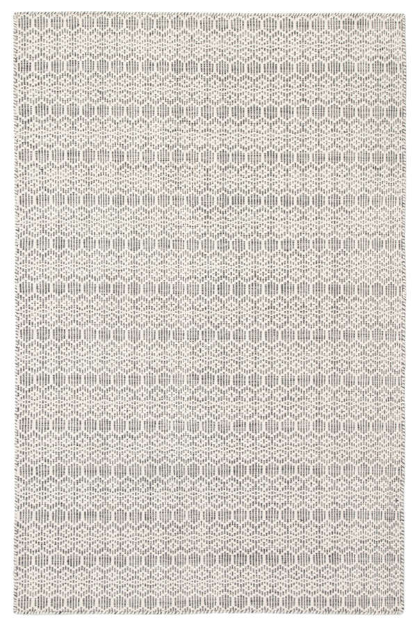 Calliope Handmade Trellis White/ Gray Area Rug (7'10"X9'10")