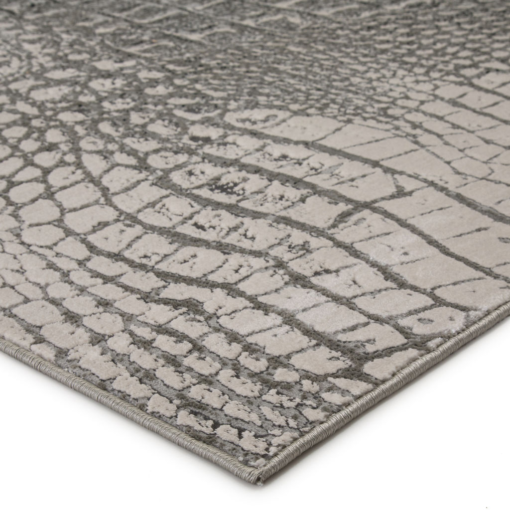 Animal Print Gray & Black Area Rug 7'10" X 10'6"