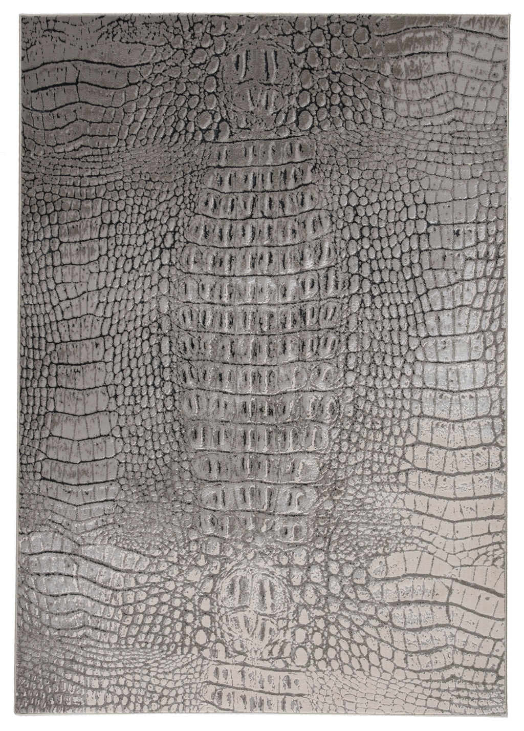 Animal Print Gray & Black Area Rug 7'10" X 10'6"