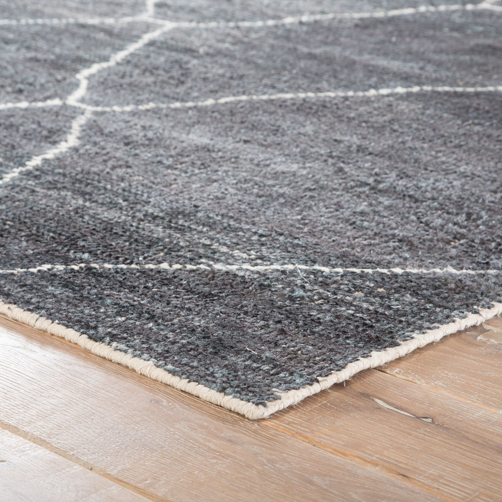 Jaipur Living Carmine Handmade Geometric Dark Gray/ Blue Runner Rug (2'6"X10')