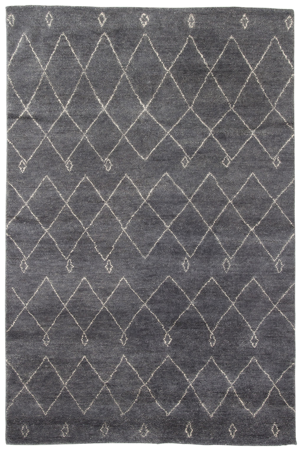 Preview image for Jaipur Living Casablanca Hand-Knotted Trellis Gray/ White Area Rug (9'6"X13'6")