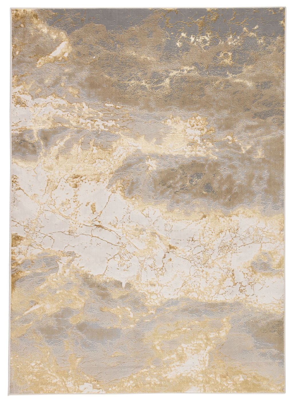 Cisco Abstract Gray/ Gold Area Rug (7'10"X10'6")