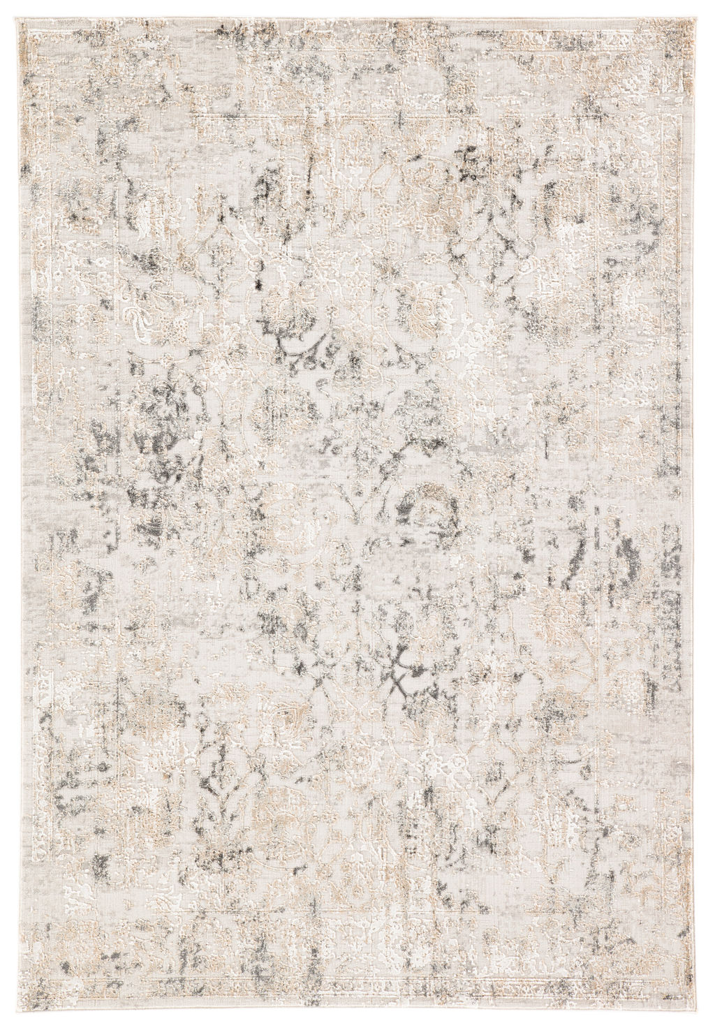 Preview image for Clara Floral Gray Area Rug (8'10"X11'9")