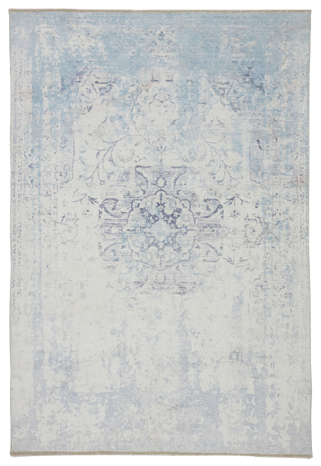 Preview image for Contessa Medallion Blue/ White Area Rug (8'10"X11'9")