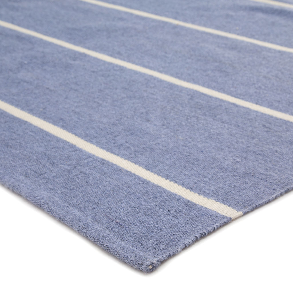 Stripe Blue/Ivory Area Rug, 5'X8'