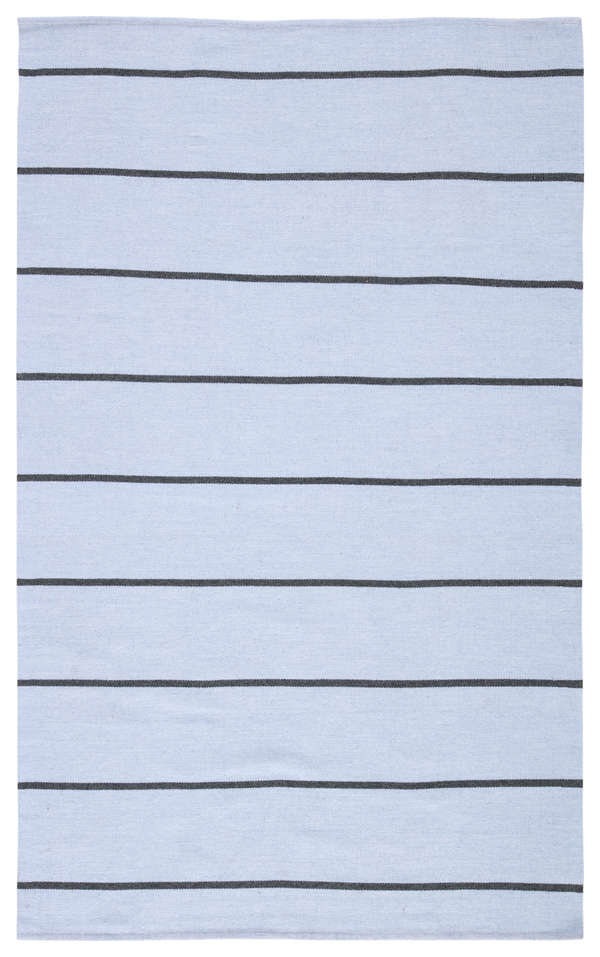 Corbina Indoor/ Outdoor Stripe Light Blue/ Gray Area Rug (2'X3')