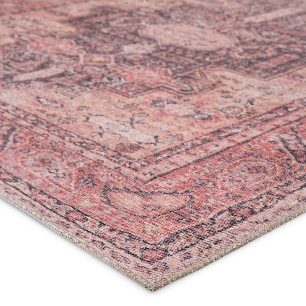 Cosima Medallion Pink/ Dark Purple Runner Rug (2'6"X7'6")