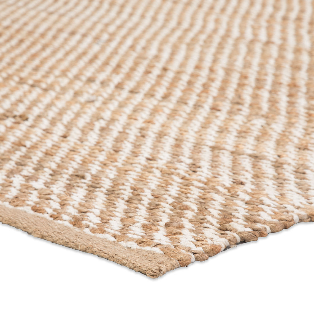 Jaipur Living Diagonal Weave Natural Solid Beige/ White Area Rug (8'X10')