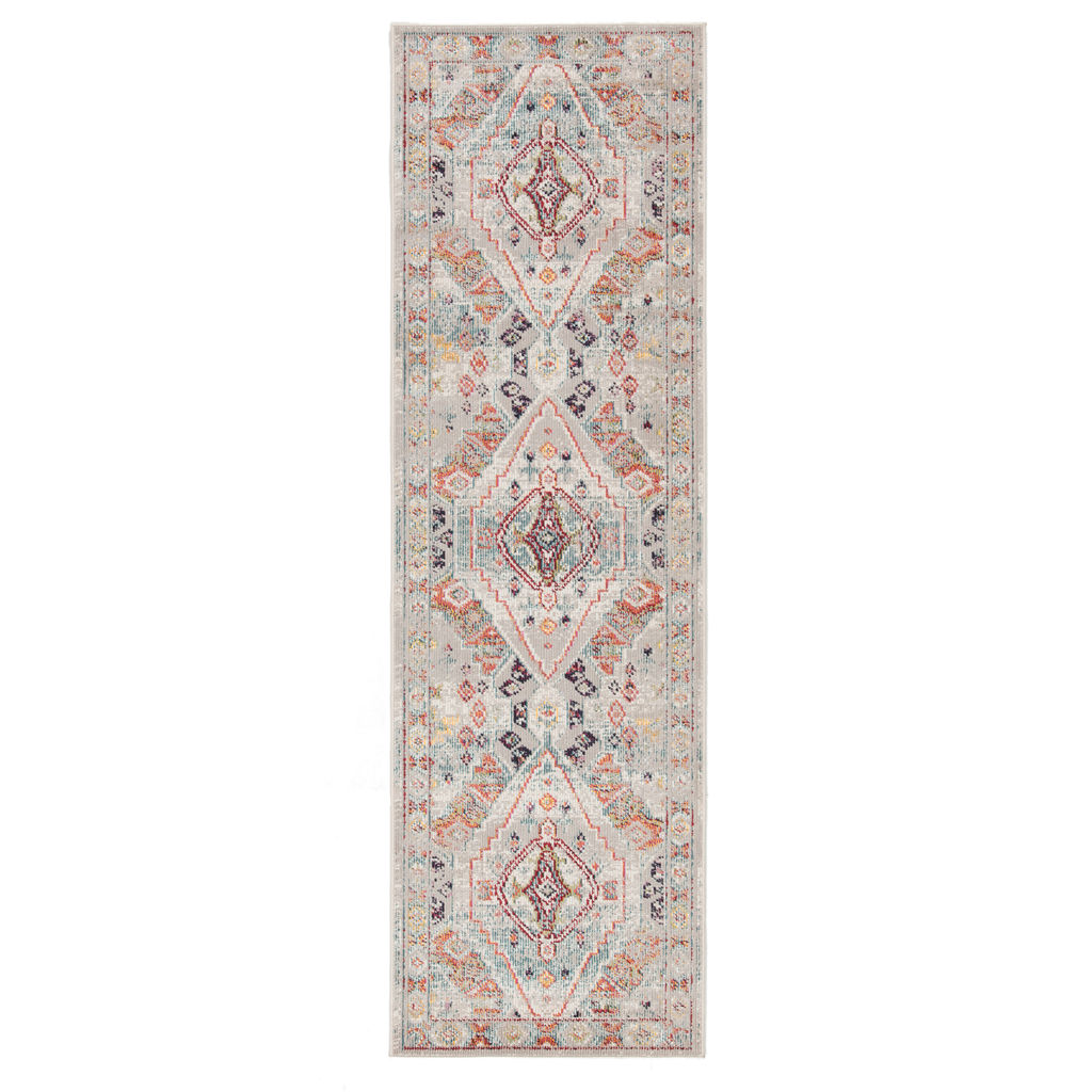 Farra Indoor/ Outdoor Medallion Multicolor/ Green Runner Rug (2'6"X8')