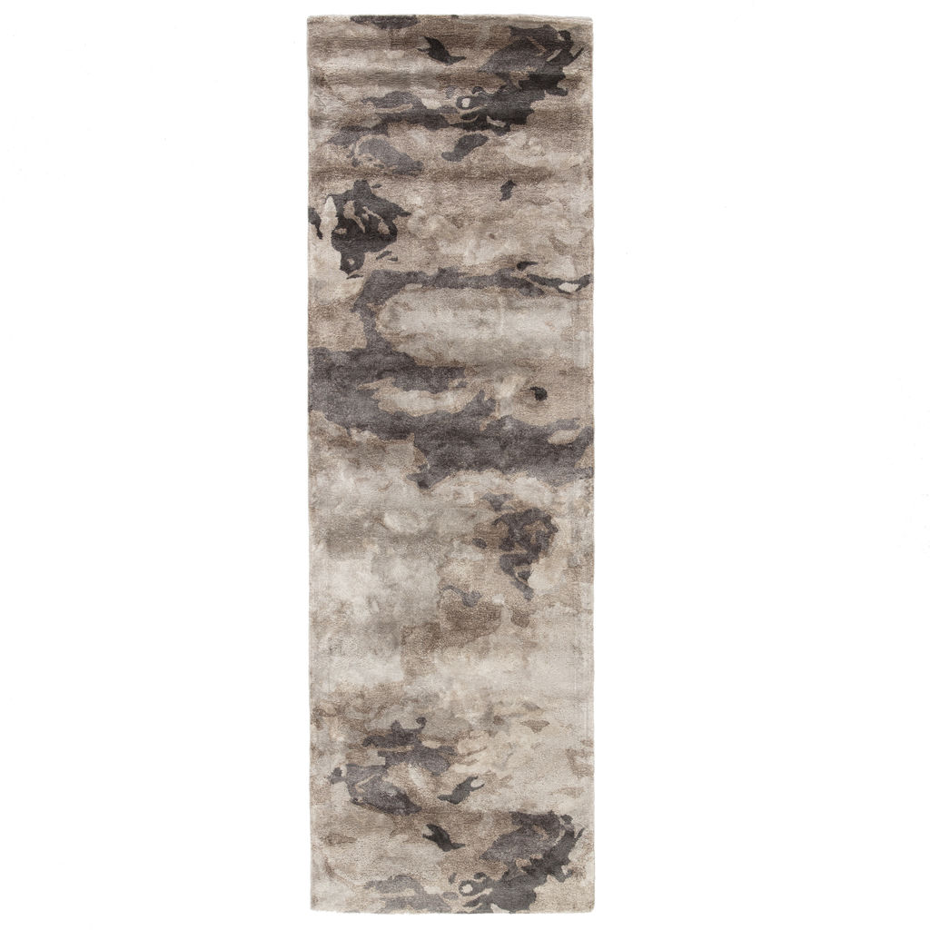 Jaipur Living Glacier Handmade Abstract Gray/ Silver Runner Rug (2'6"X8')