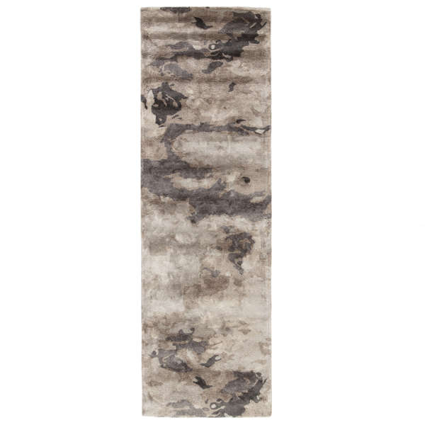 Jaipur Living Glacier Handmade Abstract Gray/ Silver Runner Rug (2'6"X8')