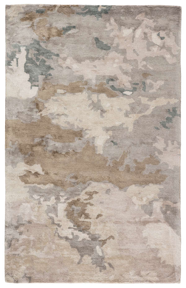 Jaipur Living Glacier Handmade Abstract Light Gray/ Taupe Area Rug (9'X12')