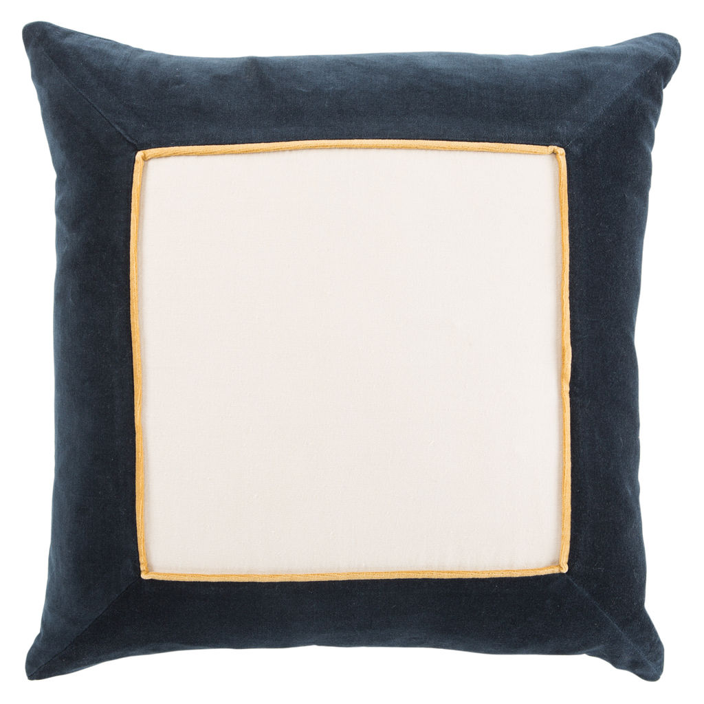 Preview image for Jaipur Living Hendrix Border Navy/ Cream Down Throw Pillow 22 Inch