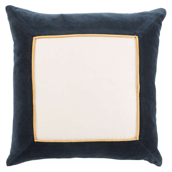Jaipur Living Hendrix Border Navy/ Cream Down Throw Pillow 22 Inch