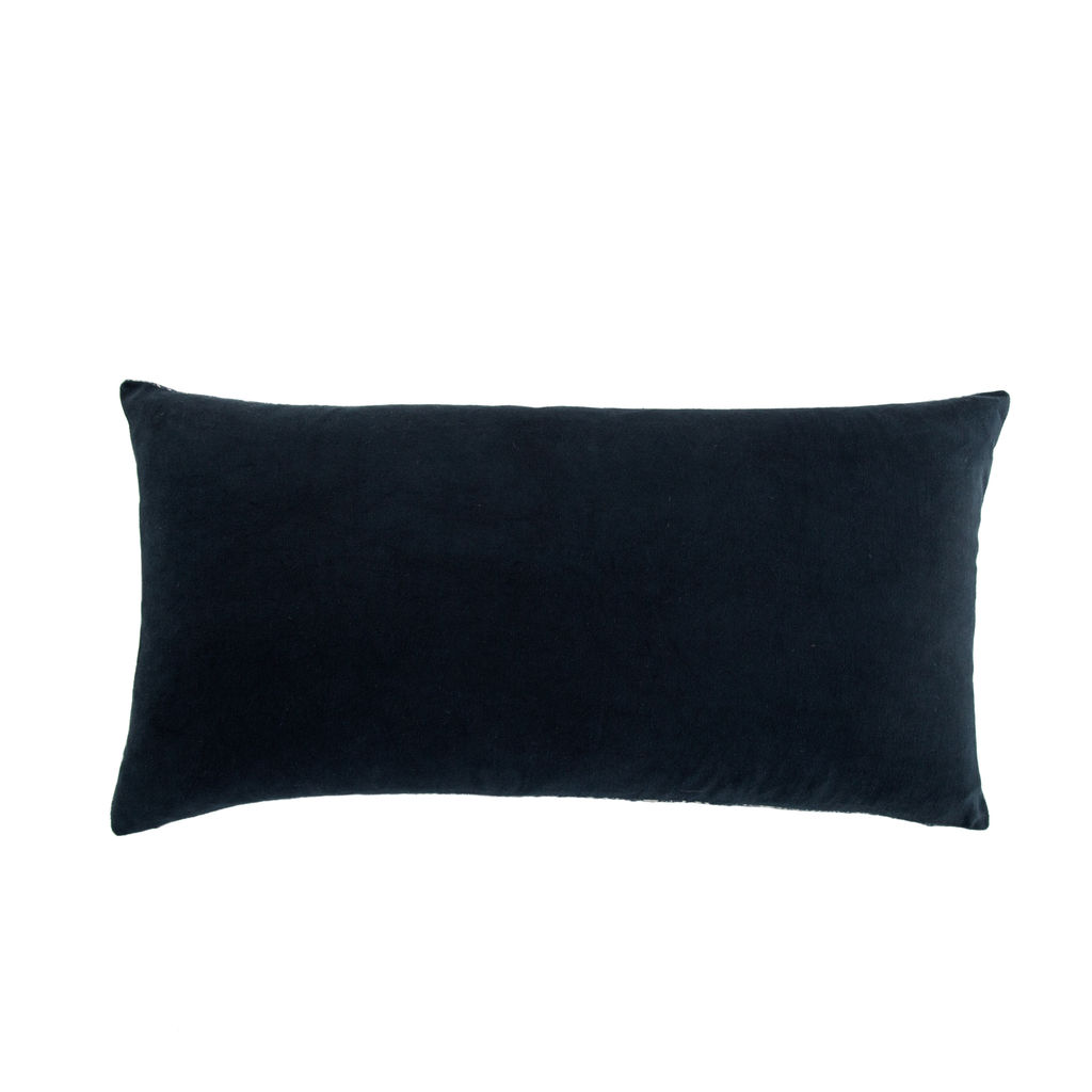 Jaipur Living Holi Damask Indigo/ Gray Down Throw Pillow 12X24 Inch