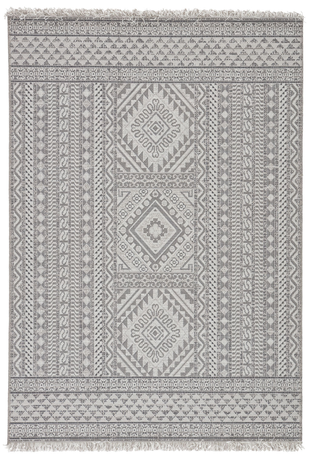 Preview image for Jaipur Living Inayah Indoor/ Outdoor Tribal Gray/ Light Gray Area Rug (4'X5'7")