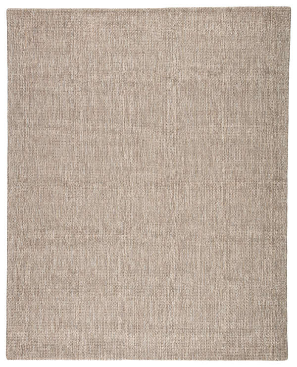 Jardin Indoor/ Outdoor Solid Gray/ White Area Rug (10'X14')