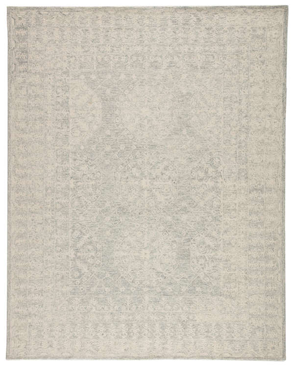 Linde Handmade Medallion Gray/ White Area Rug (8'X10')