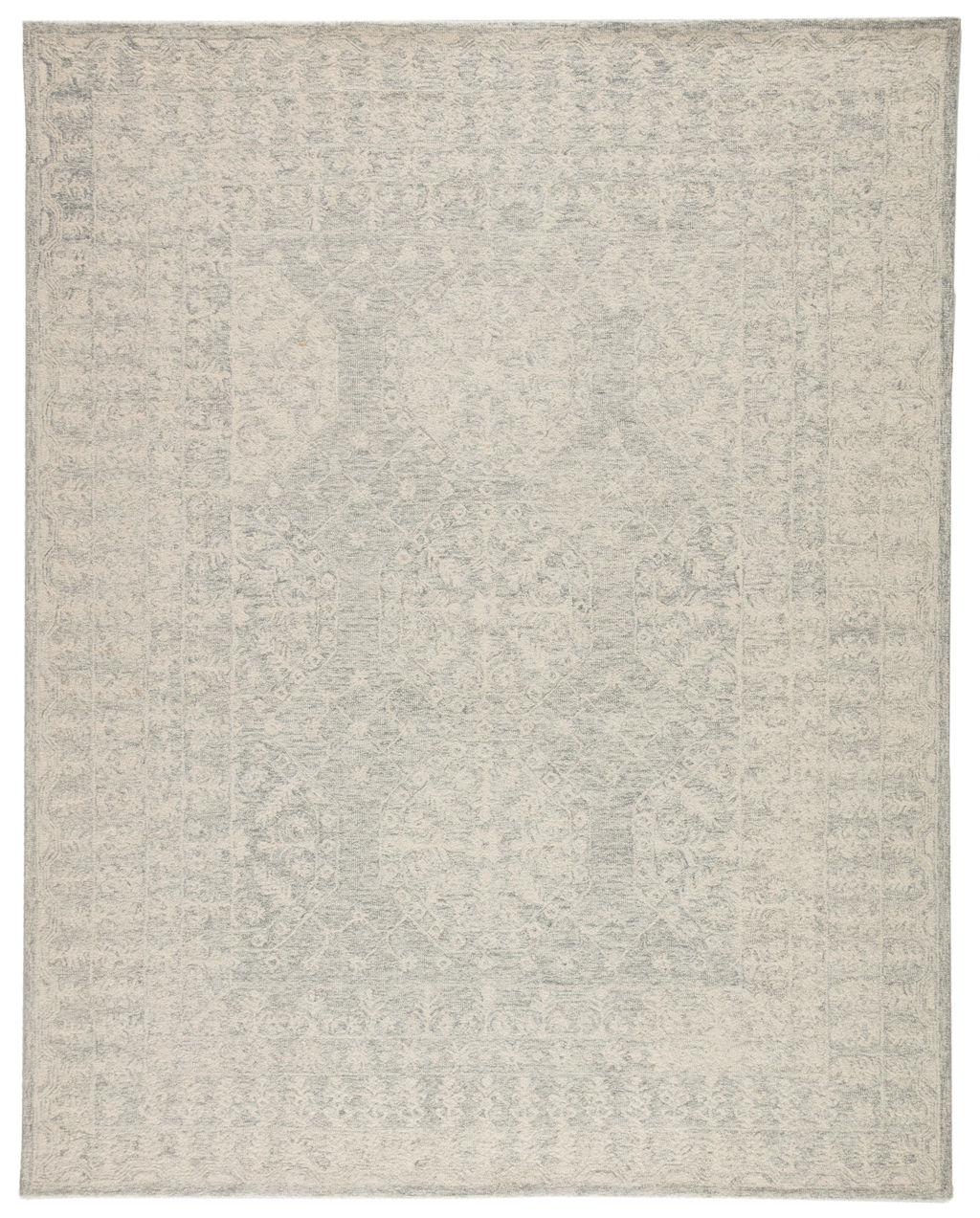 Preview image for Jaipur Living Linde Handmade Medallion Gray/ White Area Rug (9'X12')