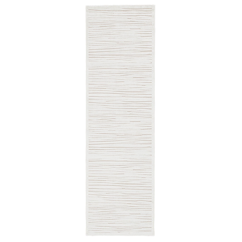 Jaipur Living Linea Abstract White/Ivory Runner Rug (2'6"X8')