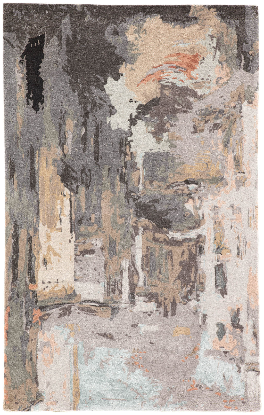 Preview image for Luella Handmade Abstract Gray/ Blush Area Rug (6'X9')
