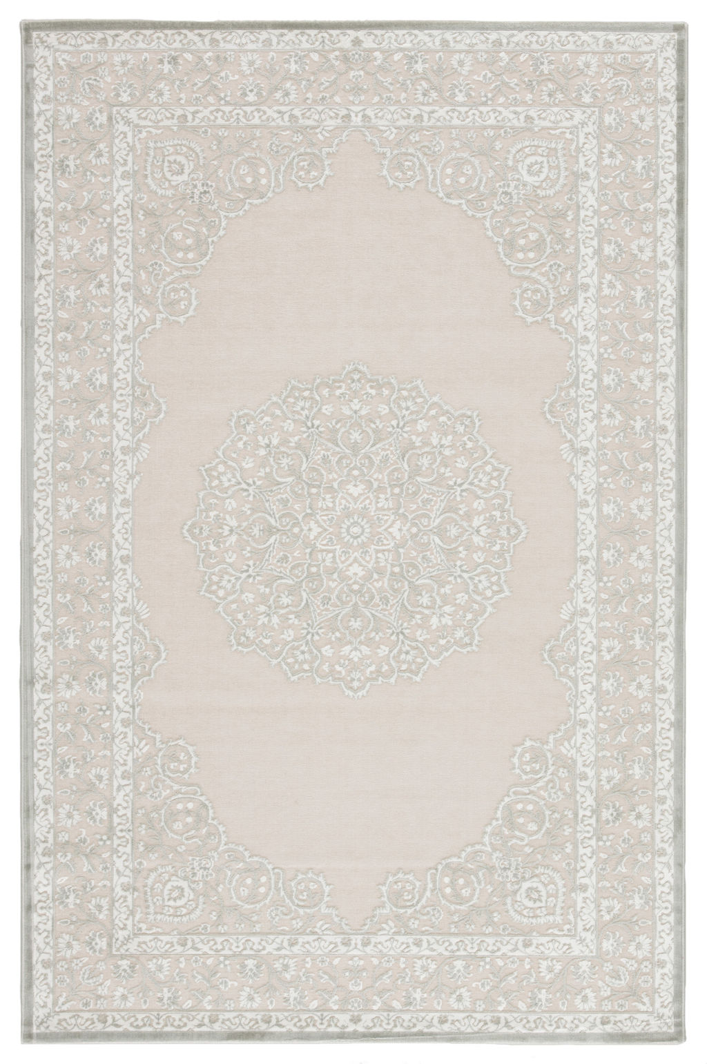 Preview image for Jaipur Living Malo Medallion Gray/ White Area Rug (9'6"X13'6")